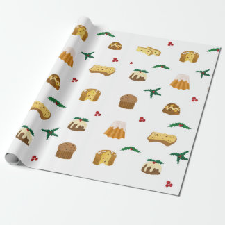 WeihnachtsSüßigkeiten und -mistelzweig Geschenkpapier
