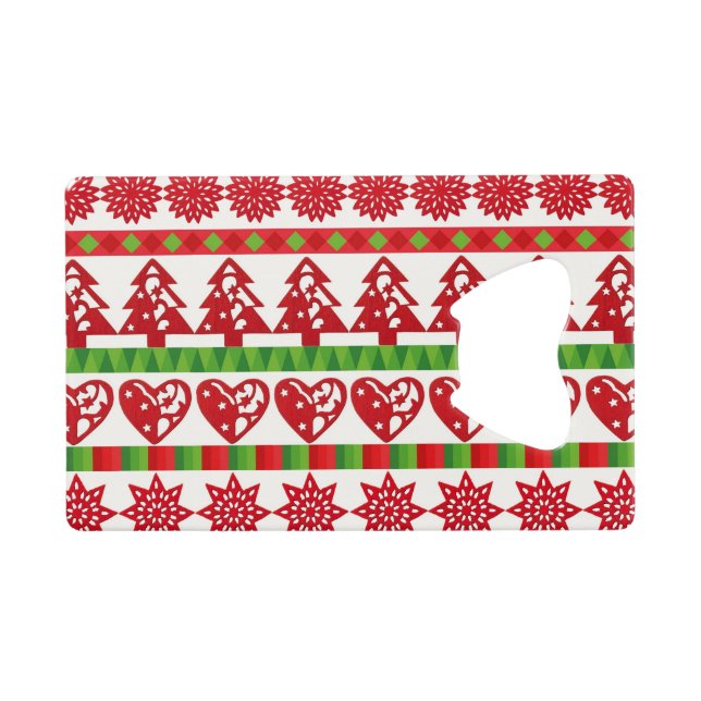 WeihnachtsSymbole Geldbeutel Flaschenöffner (Rückseite Horizontal)