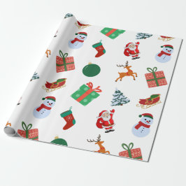 Weihnachtssymbole Geschenkpapier