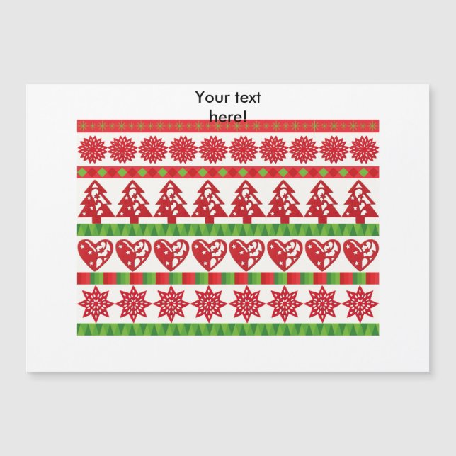 WeihnachtsSymbole Magnetkarte (Vorderseite)