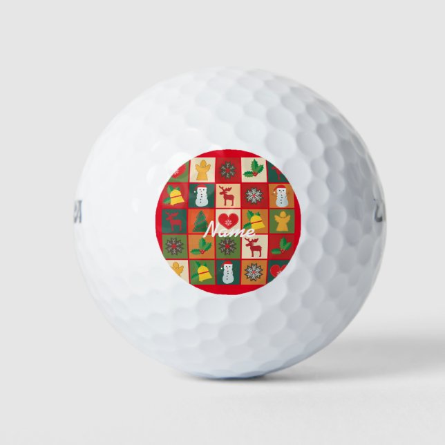 Weihnachtssymbole Medley Art Thunder_Cove Golfball (Vorderseite)