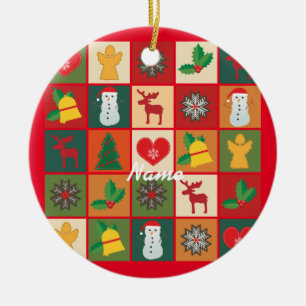 Weihnachtssymbole Medley Art Thunder_Cove Keramik Ornament