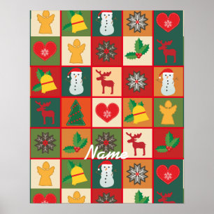 Weihnachtssymbole Medley Art Thunder_Cove Poster