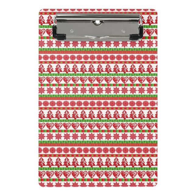 WeihnachtsSymbole Mini Klemmbrett (Vorderseite)