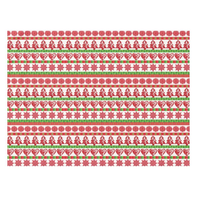 WeihnachtsSymbole Tischdecke (Vorderseite (Horizontal))