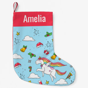 Weihnachtssymbole und eindrucksvoller Name Kleiner Weihnachtsstrumpf