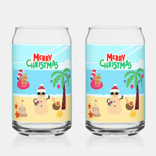 Weihnachtsszene am Strand Dosenglas