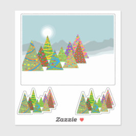 Weihnachtsszene Aufkleber