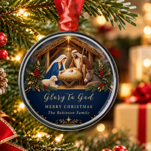 Weihnachtsszene Christliche Weihnachtsdekoration Ornament Aus Metall