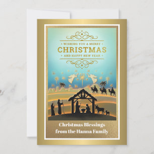 Weihnachtsszene "Frohe Weihnachten und ein glückli