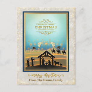 Weihnachtsszene "Fröhliche Weihnachten und ein glü