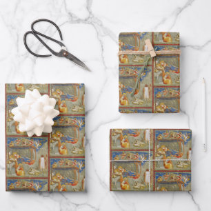 Weihnachtsszene Geburt Jesu Giotto di Bondone Geschenkpapier Set