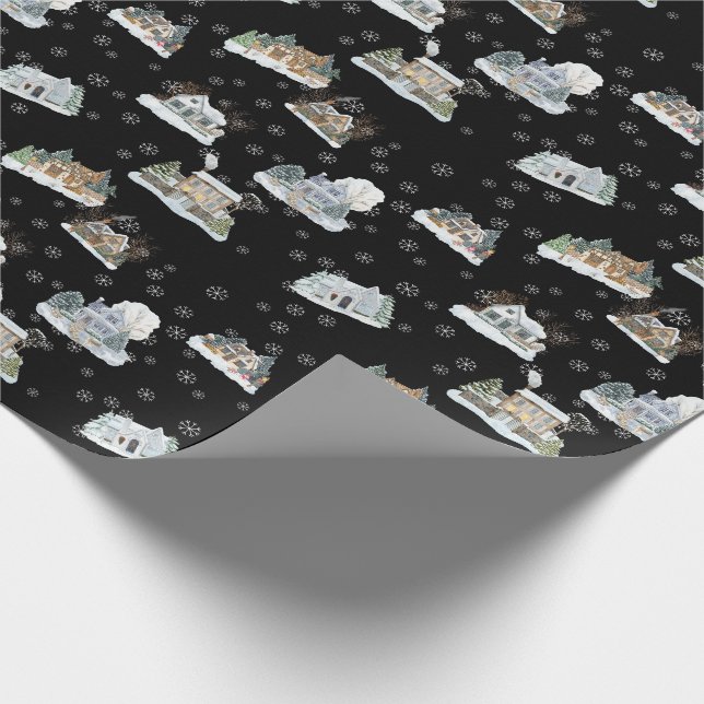 Weihnachtsszene Geschenkpapier (Ecke)