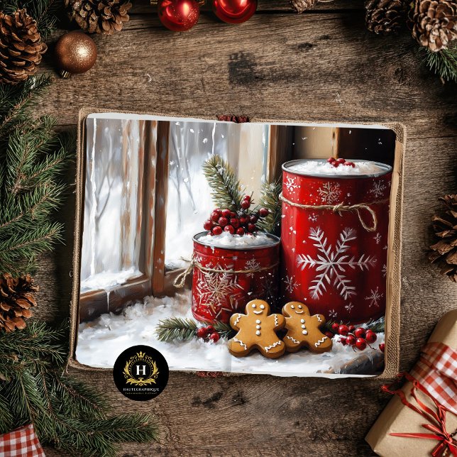 Weihnachtsszene Gingerbret Decoupage Seidenpapier (Von Creator hochgeladen)