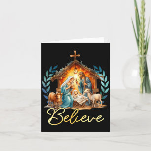 Weihnachtsszene Glaube Christlich Xmas Familie Frö Karte