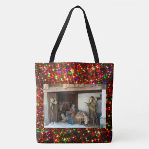 Weihnachtsszene mit Jesuskind, Maria und Josef Tasche