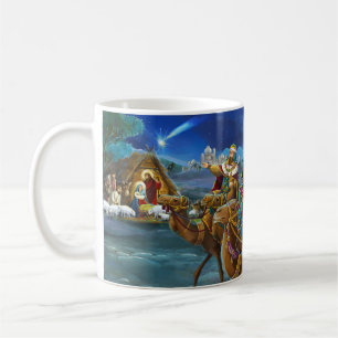Weihnachtsszene mit weisen Männern Weihnachten  Kaffeetasse