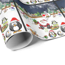 Weihnachtsszenen Geschenkpapier