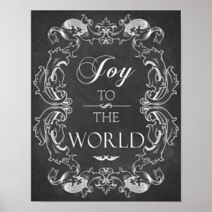 Weihnachtstafel Freude zur Weltzitat-Kunst Poster