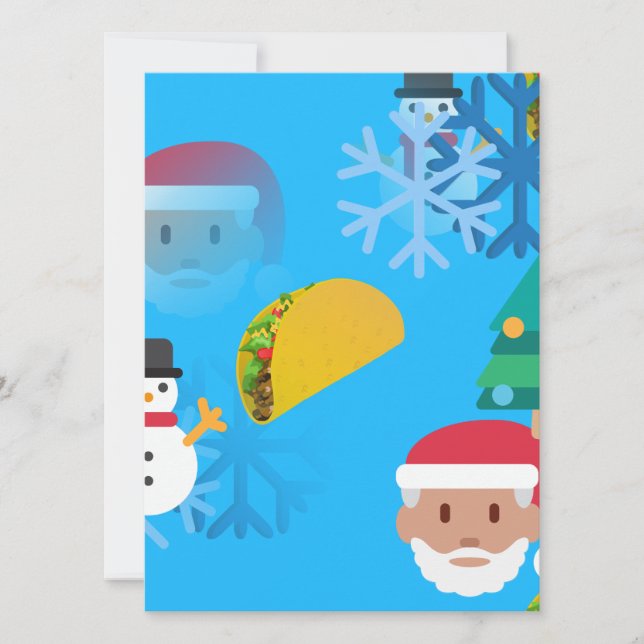 Weihnachtstaktik Emoji Feiertagskarte (Vorderseite)