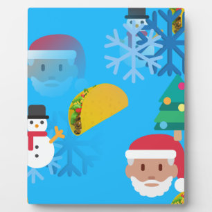 Weihnachtstaktik Emoji Fotoplatte
