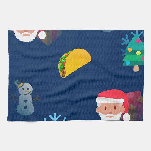 Weihnachtstaktik Emoji Handtuch (Horizontal)