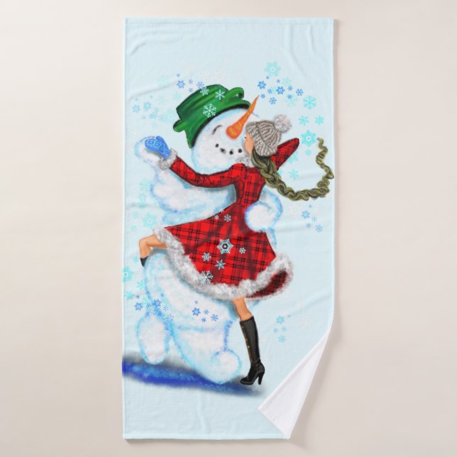 Weihnachtstänzer Badetuch Badehandtuch (Badehandtuch)