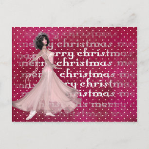 Weihnachtstänzerin - Feiertags-/Ballerina-Postkart Feiertagspostkarte