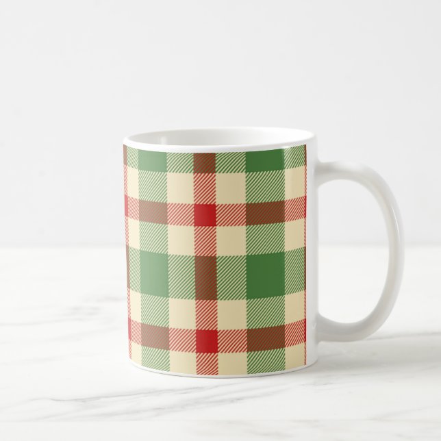 Weihnachtstartan-karierte Tasse (Rechts)