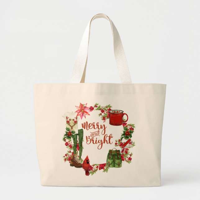 Weihnachtstasche des Hikers Jumbo Stoffbeutel (Vorne)