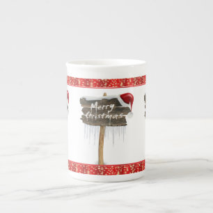 Weihnachtstasse, Frohe Weihnachten Prozellantasse