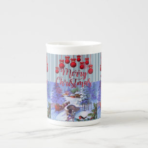 Weihnachtstasse, Frohe Weihnachten Prozellantasse