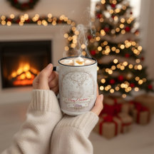 Weihnachtstasse für die Ehefrau – Personalisiertes
