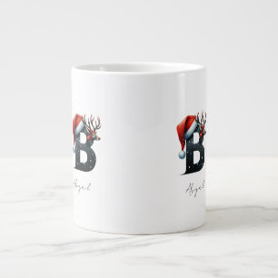Weihnachtstasse mit Buchstabe B Personalisiertes Jumbo-Tasse