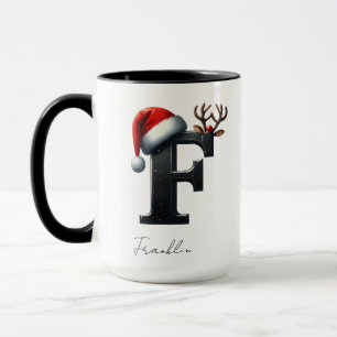 Weihnachtstasse mit Buchstabe F Tasse mit indivi