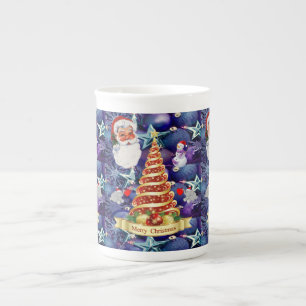 Weihnachtstasse, Santa Prozellantasse