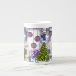 Weihnachtstasse Schneemann Prozellantasse