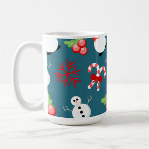 Weihnachtstasse – Süße Schneemänner & Zuckerstange Kaffeetasse