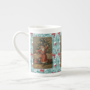 Weihnachtstasse, Weihnachtsmann, Frohe Weihnachten Prozellantasse