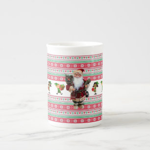 Weihnachtstasse, Weihnachtsmann Prozellantasse