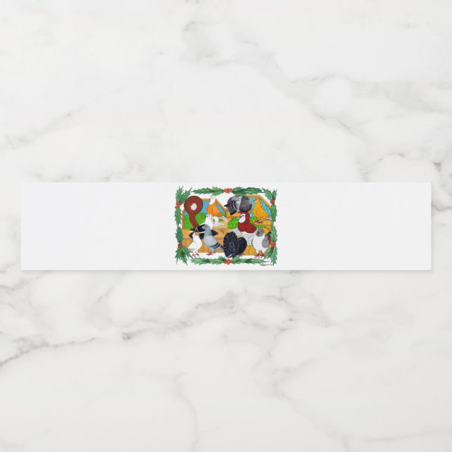 Weihnachtstauben (Einzelnes Label)