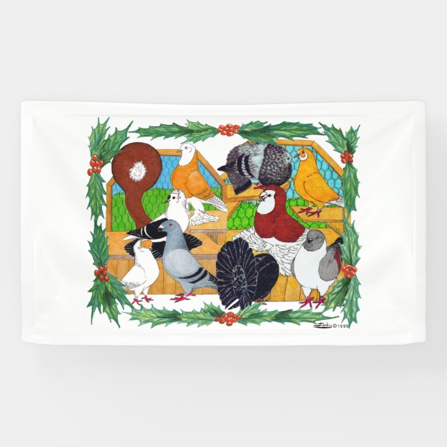 Weihnachtstauben Banner (Horizontal)