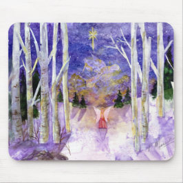 Weihnachtstauben-Engel Mousepad