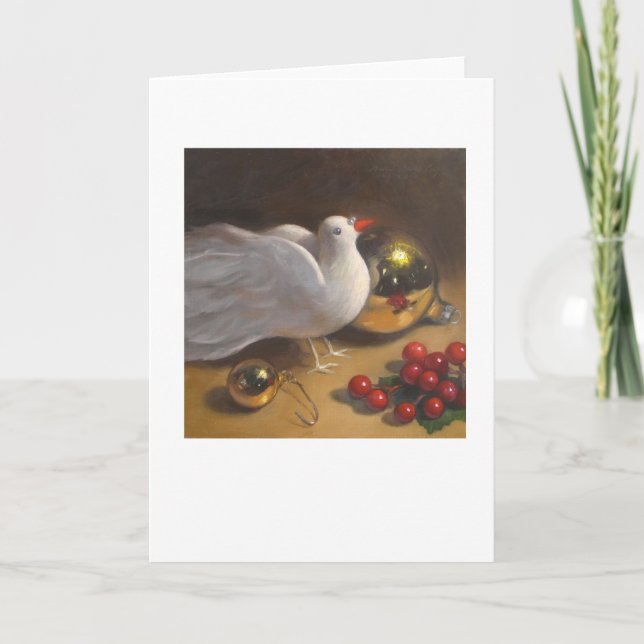 Weihnachtstauben-Karte Feiertagskarte (Vorderseite)