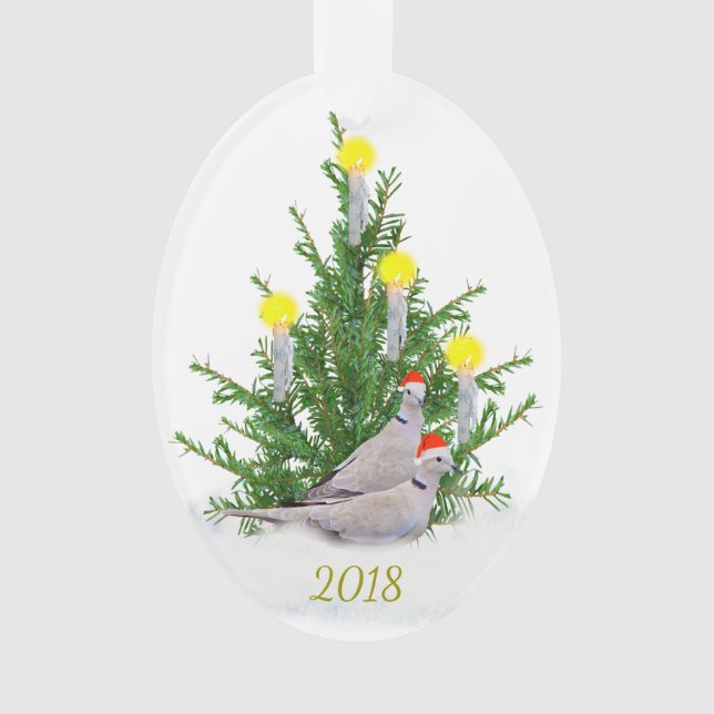 Weihnachtstauben Ornament (Vorderseite)