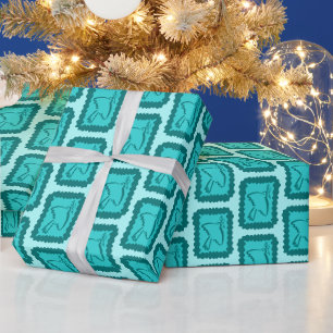 Weihnachtstauben-Raster - Fantasievoll, süß und he Geschenkpapier