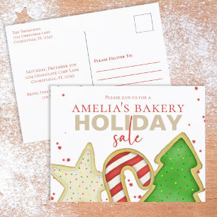 Weihnachtstausch süßer, skurriler Kekse Postkarte