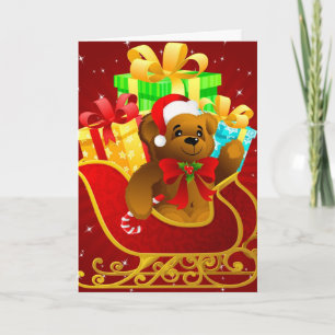 WeihnachtsTeddybär-Karte Feiertagskarte