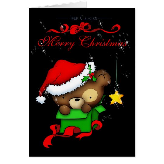 WeihnachtsTeddybär-Kasten Karte
