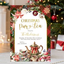 Weihnachtstee-Feiertags-Party-Einladung